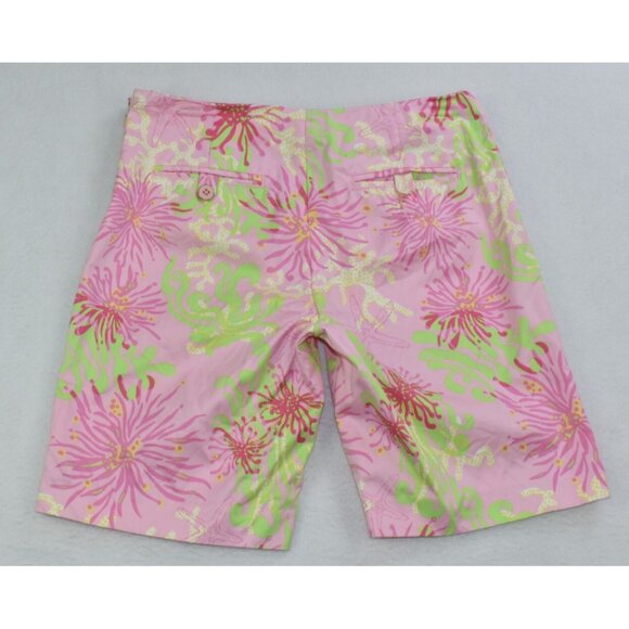Lilly Pulitzer Resort Fit Women's Bermuda Size 6 Pink Starfish Shorts -Flaws- - Picture 9 of 13